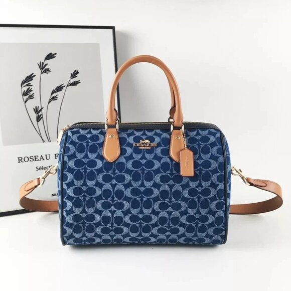 Coach CY699 Rowan Large Satchel Bag In Signature Canvas - Picture 1 of 8